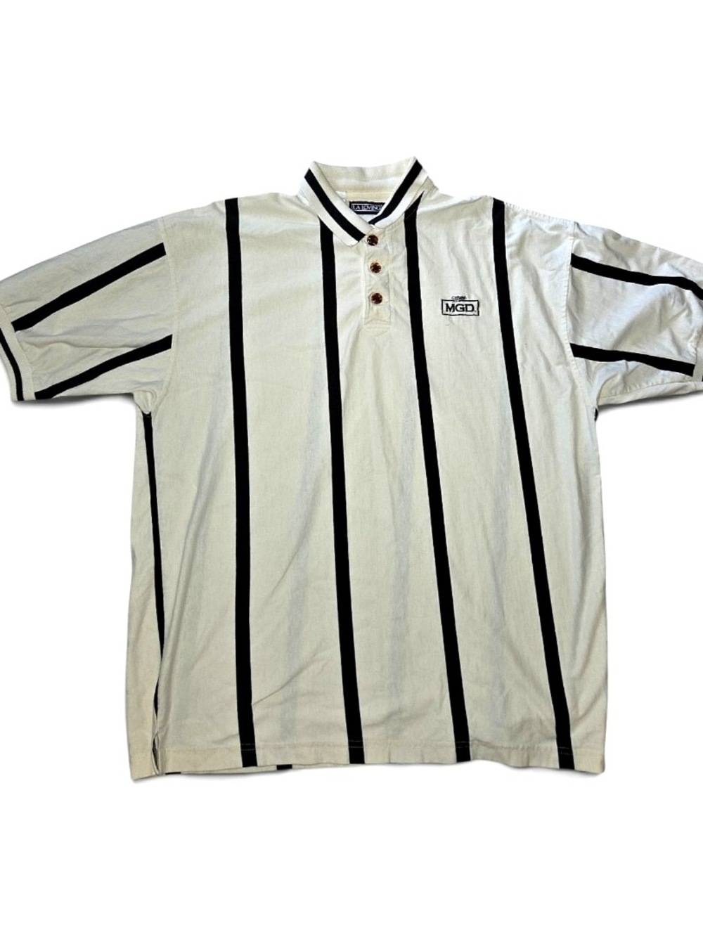 ●LA Loving● Mens Miller MGD Striped Polo Top - Xtra Large
